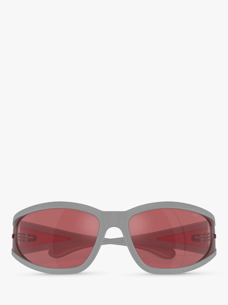 Diesel pillow sunglasses grey red, imported from the UK