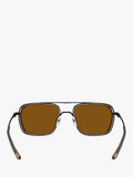 Emporio Armani square sunglasses black frame brown lens - British product