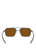 Emporio Armani square sunglasses black frame brown lens - British product