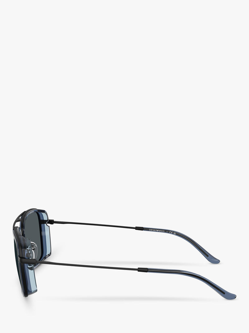 Emporio Armani square sunglasses black 54mm - British product