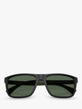 Emporio Armani square sunglasses black frame green tinted lenses, imported from the UK