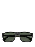 Emporio Armani square sunglasses black frame green tinted lenses, imported from the UK