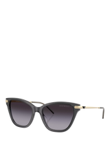 John Lewis Emporio Armani EA4251 Cat's Eye Sunglasses, Grey/Grey Gradient- Buy online at McGrocer