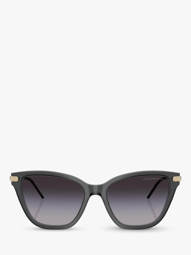 Emporio Armani cat's eye sunglasses grey gradient 54mm, imported from the UK
