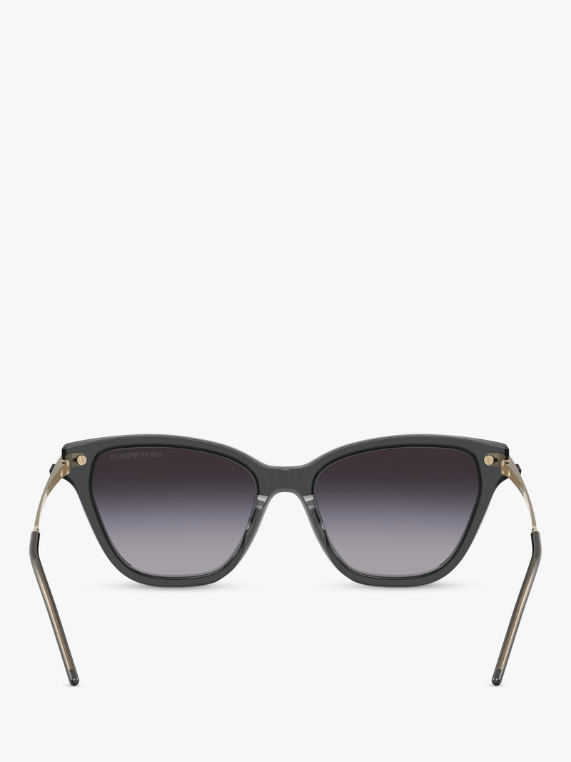 Emporio Armani cat's eye sunglasses grey gradient 54mm, imported from the UK