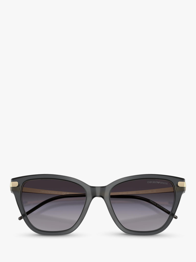 Emporio Armani cat's eye sunglasses grey gradient 54mm, imported from the UK