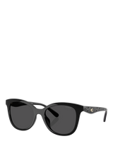 John Lewis Coach HC8419 Women's Square Sunglasses, Black- Buy online at McGrocer