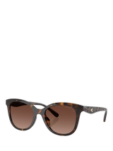 John Lewis Coach Women's Polarised D-Frame Sunglasses Havana/Brown Gradient- Buy online at McGrocer