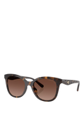 Coach D-frame polarised gradient brown sunglasses, UK version