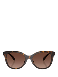 Coach D-frame polarised gradient brown sunglasses, UK version