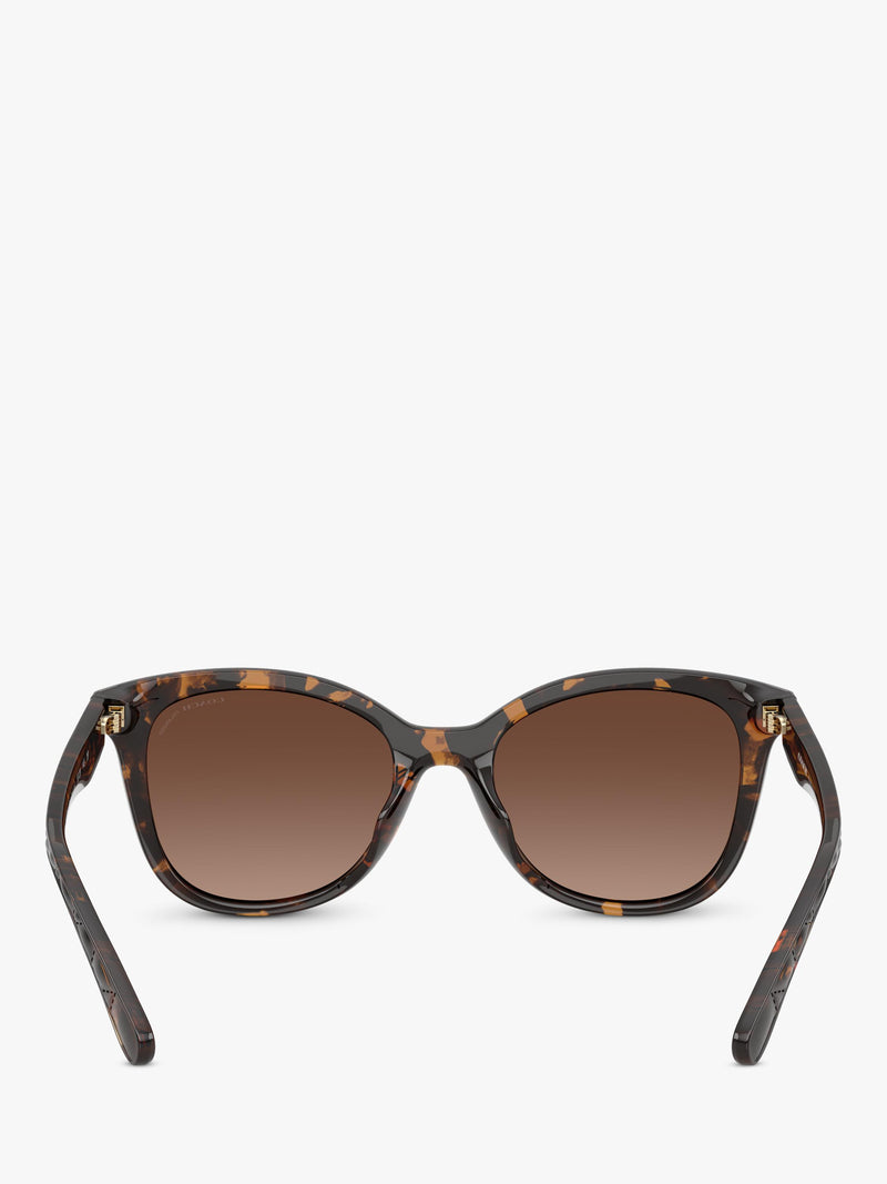 Coach D-frame polarised gradient brown sunglasses, UK version