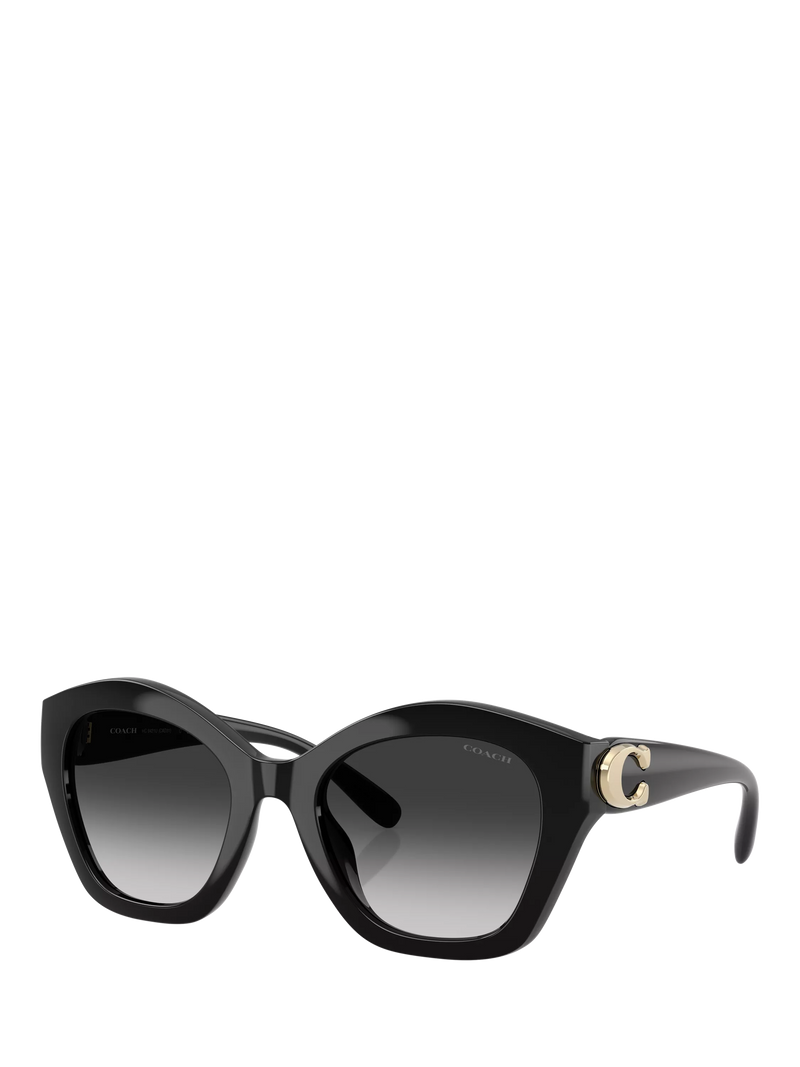Coach women's irregular sunglasses black frame gradient lenses (British brand)