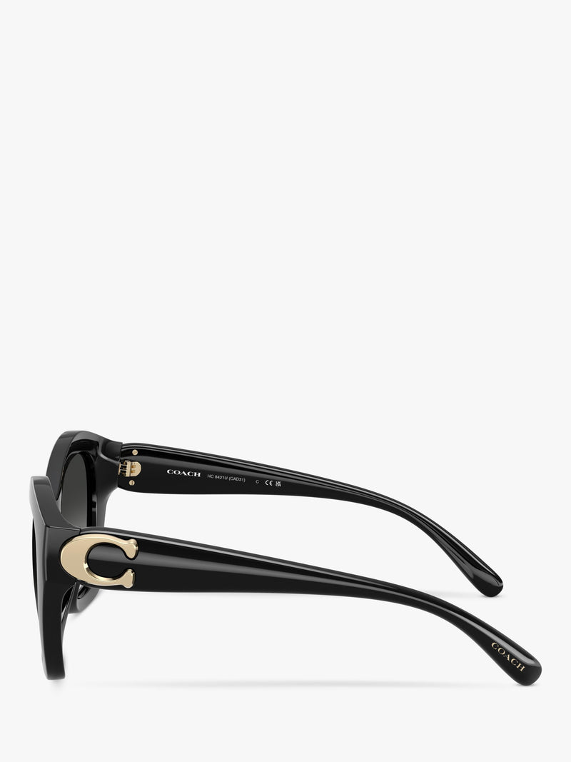 Coach women's irregular sunglasses black frame gradient lenses (British brand)