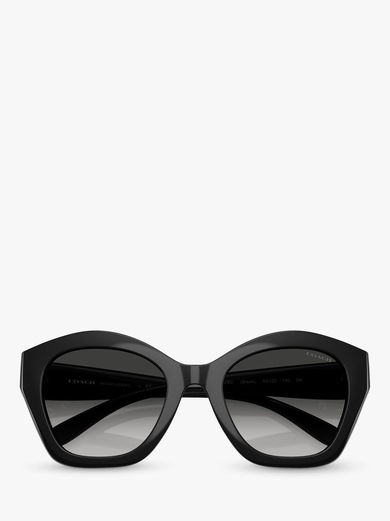 Coach women's irregular sunglasses black frame gradient lenses (British brand)