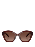 Coach polarised irregular sunglasses brown frame gradient lenses - British product