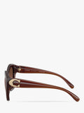 Coach polarised irregular sunglasses brown frame gradient lenses - British product