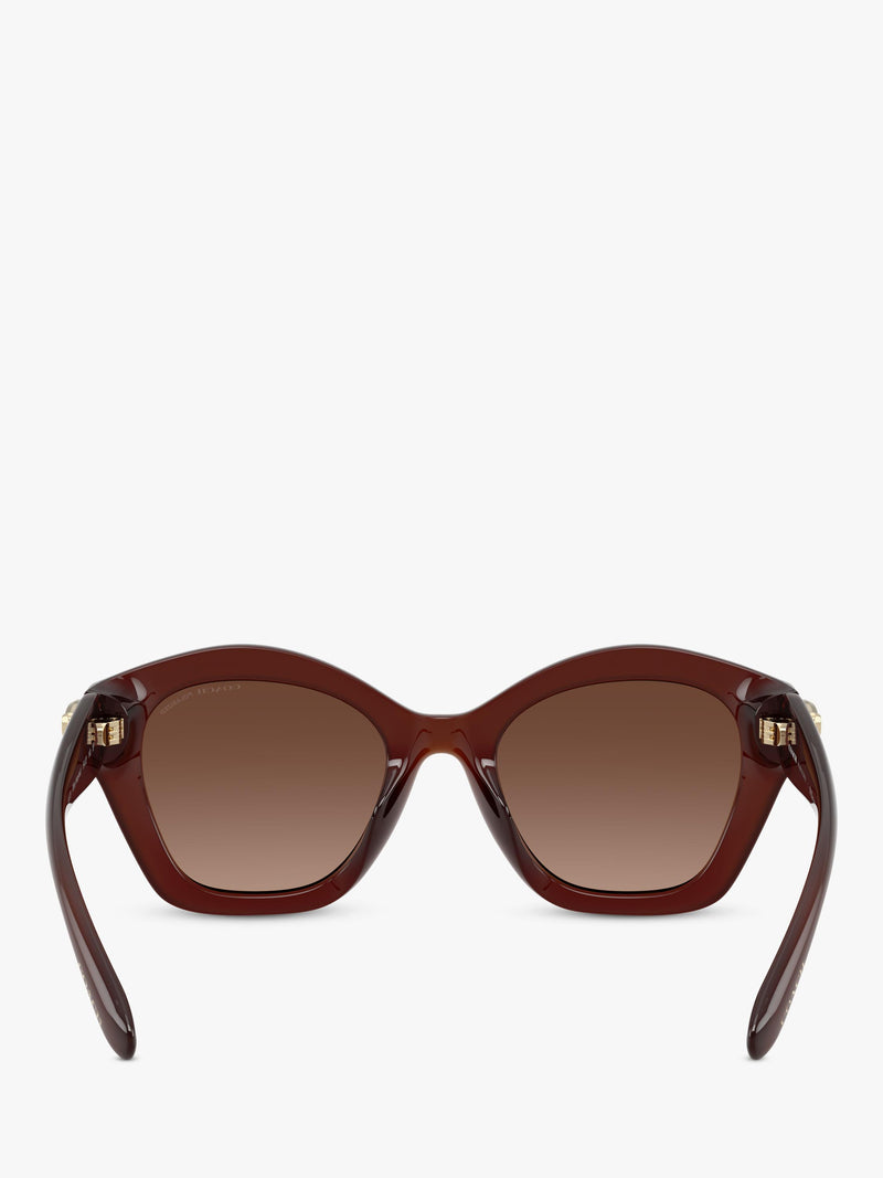 Coach polarised irregular sunglasses brown frame gradient lenses - British product