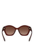 Coach polarised irregular sunglasses brown frame gradient lenses - British product