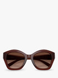 Coach polarised irregular sunglasses brown frame gradient lenses - British product