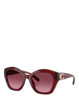 John Lewis Coach HC8421 Women's Irregular Sunglasses Dark Red/Red Gradient- Buy online at McGrocer