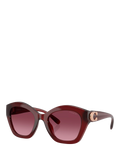 Coach irregular sunglasses dark red gradient - British product