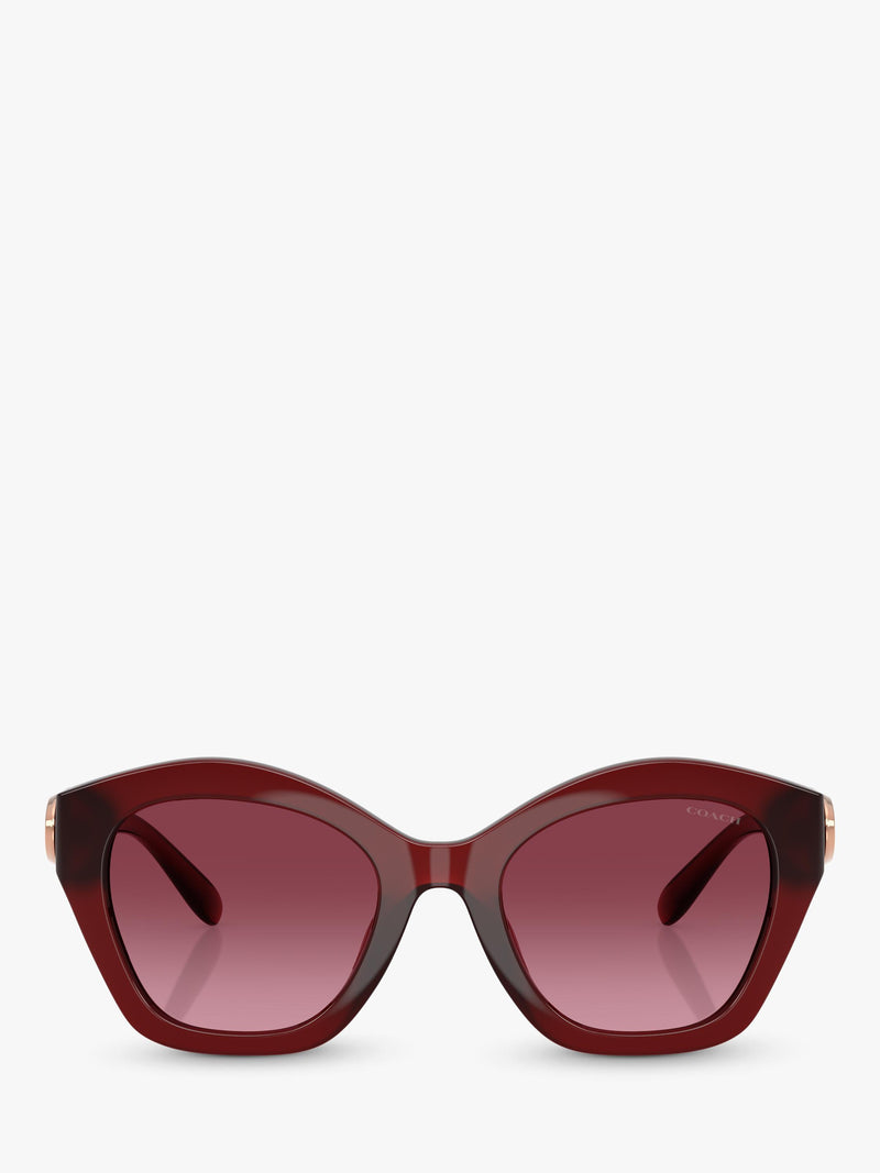 Coach irregular sunglasses dark red gradient - British product