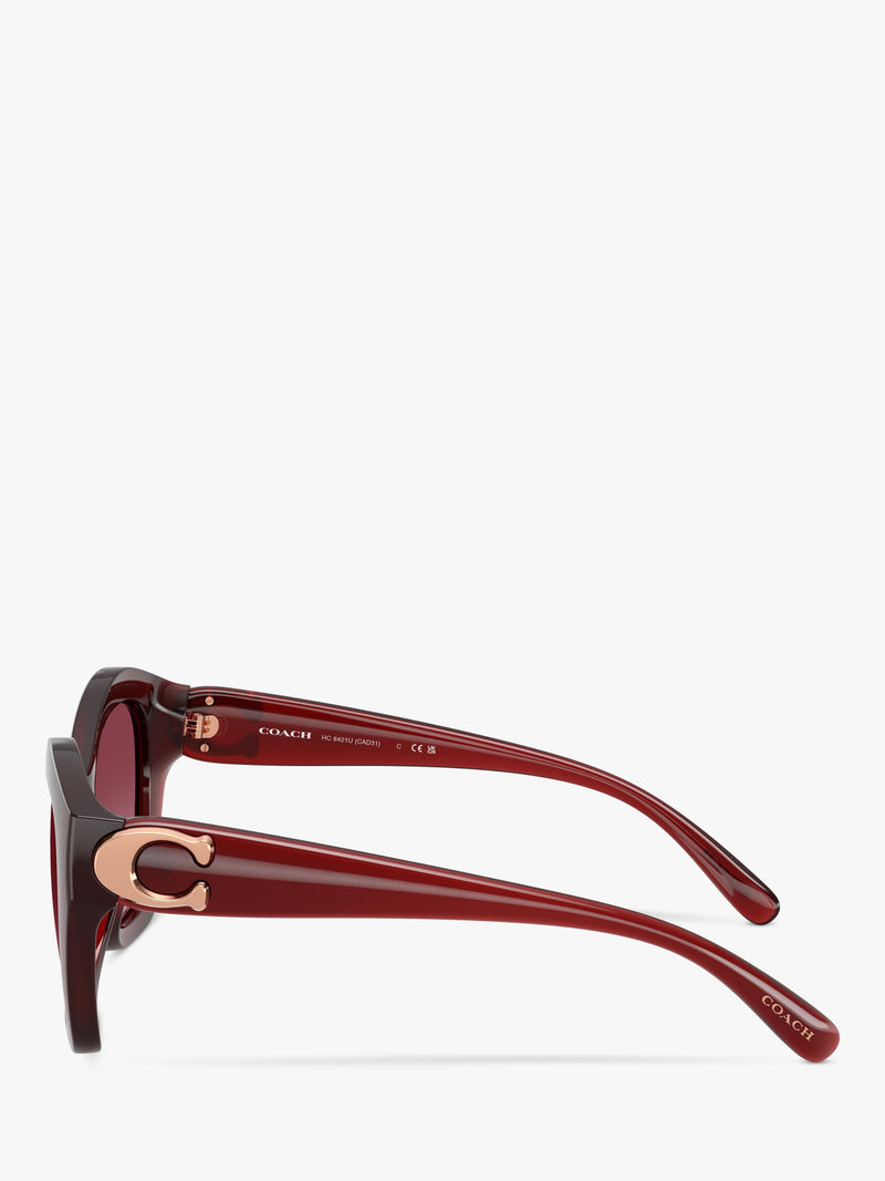 Coach irregular sunglasses dark red gradient - British product