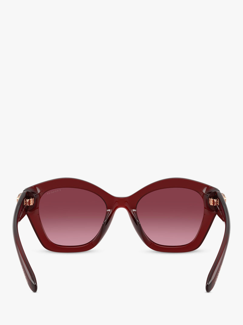 Coach irregular sunglasses dark red gradient - British product