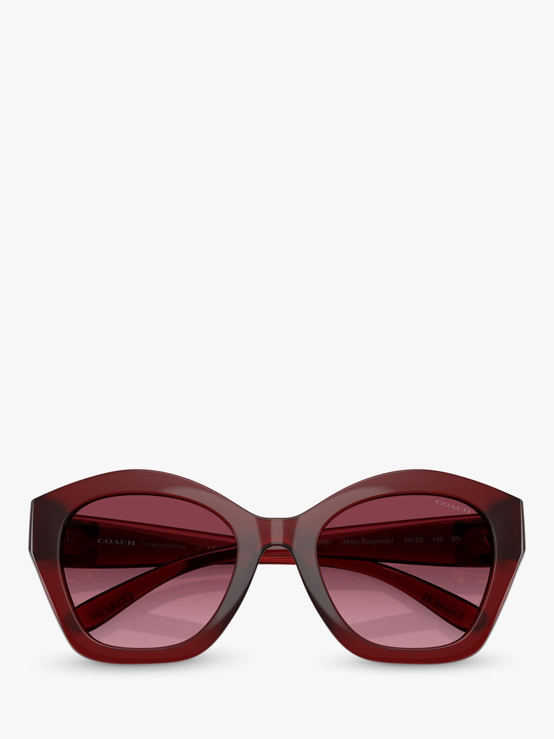 Coach irregular sunglasses dark red gradient - British product
