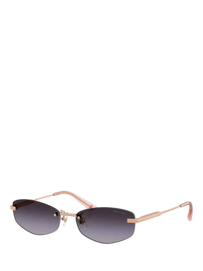 Jimmy Choo oval sunglasses bronze grey gradient (British brand)