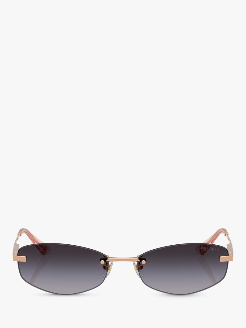 Jimmy Choo oval sunglasses bronze grey gradient (British brand)