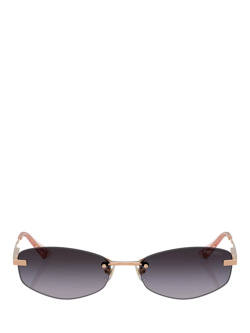 Jimmy Choo oval sunglasses bronze grey gradient (British brand)