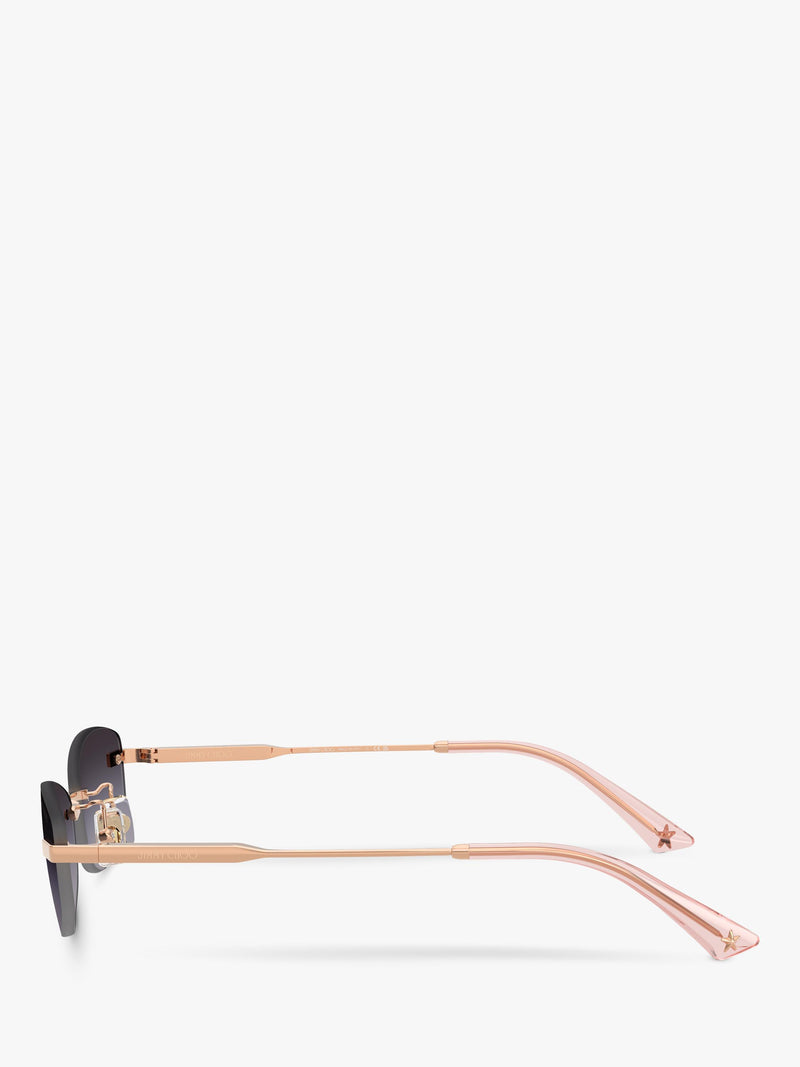 Jimmy Choo oval sunglasses bronze grey gradient (British brand)