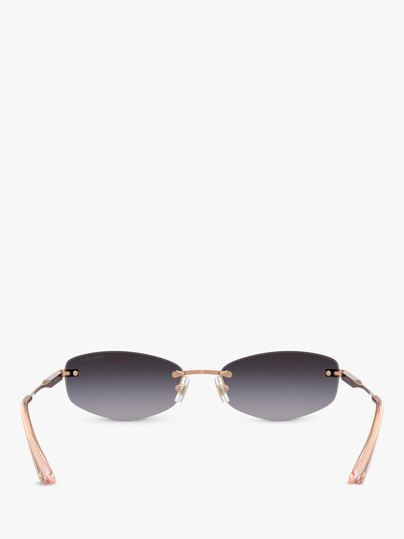 Jimmy Choo oval sunglasses bronze grey gradient (British brand)