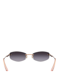 Jimmy Choo oval sunglasses bronze grey gradient (British brand)