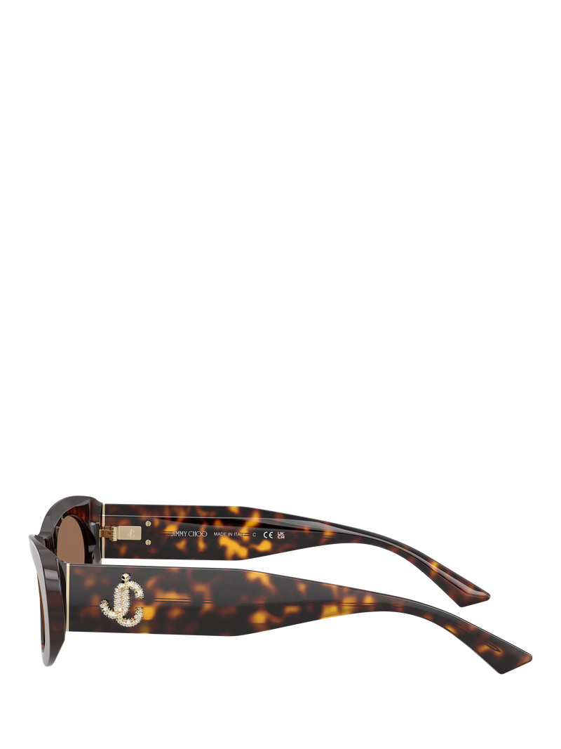 Jimmy Choo oval sunglasses Havana/Brown 54mm (British brand)