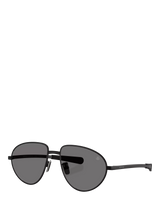 John Lewis Moncler ME4009 Unisex Polarised Aviator Sunglasses, Black- Buy online at McGrocer