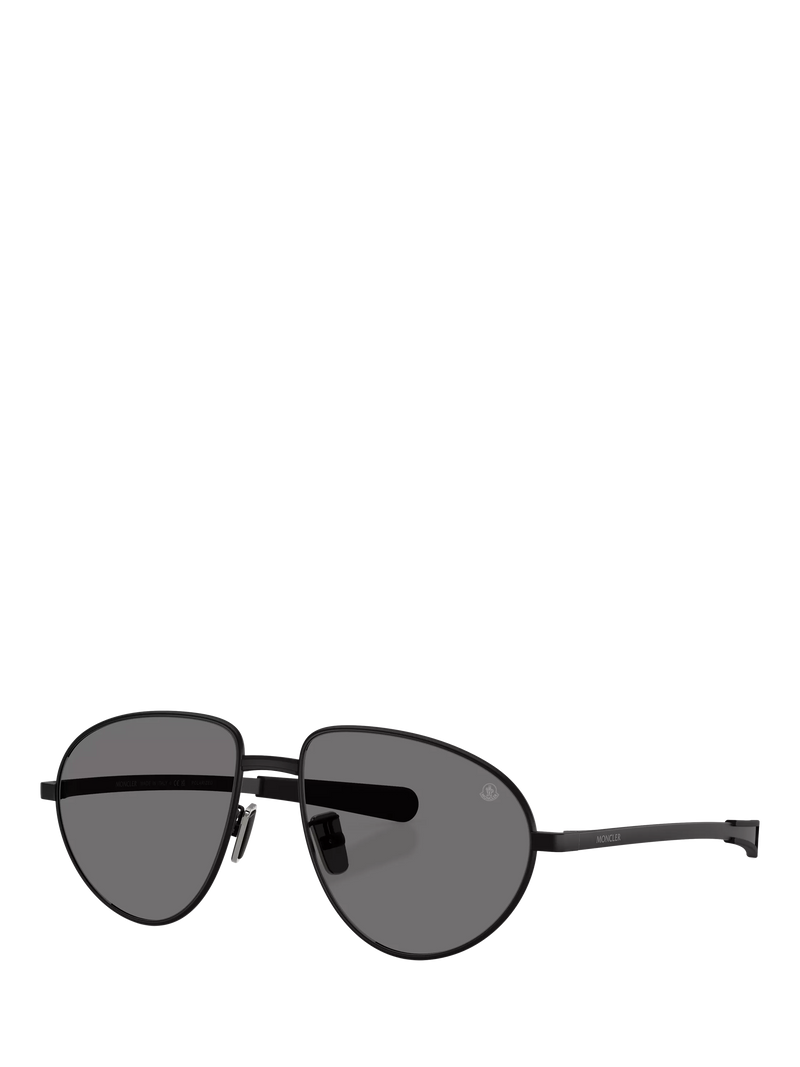 Moncler aviator sunglasses black polarised 55mm lens, imported from the UK