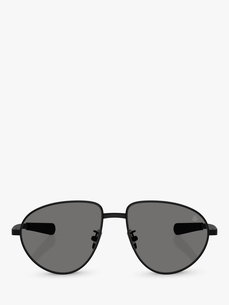 Moncler aviator sunglasses black polarised 55mm lens, imported from the UK
