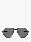 Moncler aviator sunglasses black polarised 55mm lens, imported from the UK