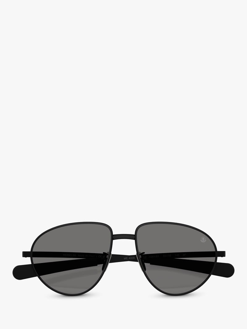 Moncler aviator sunglasses black polarised 55mm lens, imported from the UK