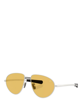 John Lewis Moncler ME4009 Irregular Sunglasses, Silver/Yellow- Buy online at McGrocer