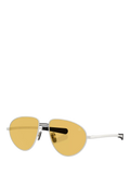 Moncler irregular sunglasses with golden yellow tint 55mm, UK version