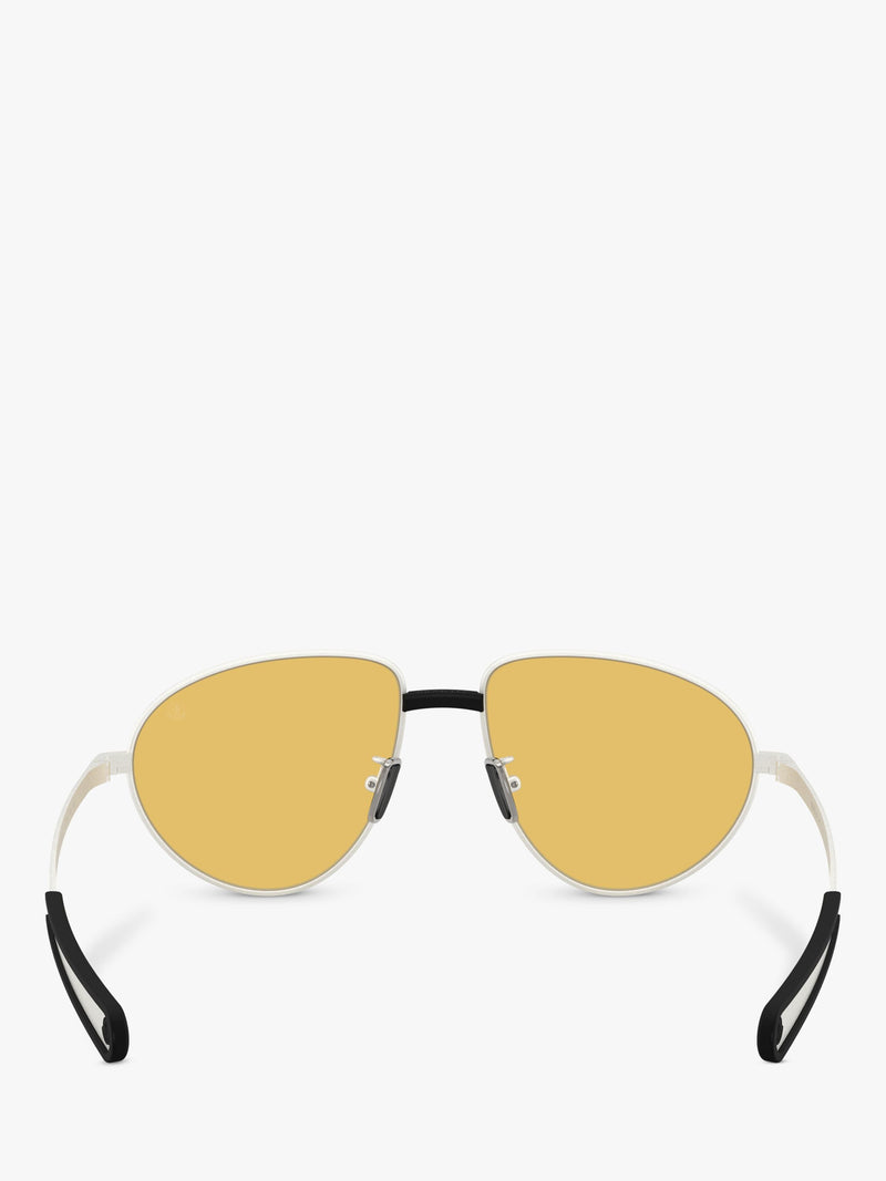 Moncler irregular sunglasses with golden yellow tint 55mm, UK version