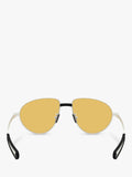 Moncler irregular sunglasses with golden yellow tint 55mm, UK version
