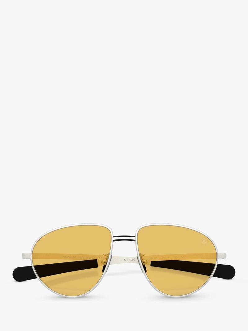 Moncler irregular sunglasses with golden yellow tint 55mm, UK version