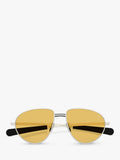 Moncler irregular sunglasses with golden yellow tint 55mm, UK version