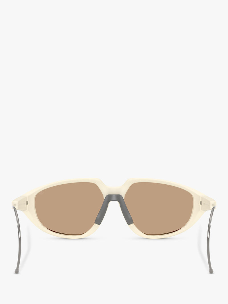 Moncler irregular sunglasses white brown frame, imported from the UK