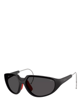 John Lewis Moncler ME8008 Irregular Sunglasses, Black- Buy online at McGrocer