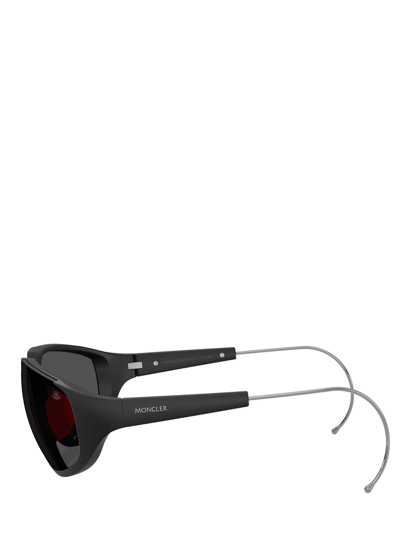 Moncler irregular sunglasses black frame 64mm lens, UK version
